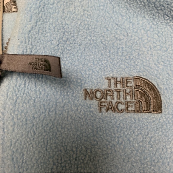 The North Face Womens Full Zip Jacket  Powder Blue Polartec Fleece Size Medium - Picture 7 of 10